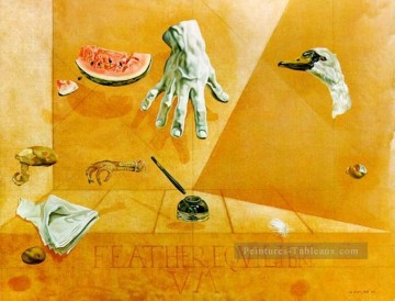  Plumas Pintura Art%c3%adstica - Equilibrio de plumas Equilibrio interatómico de una pluma de cisne 1947 Cubismo Dada Surrealismo Salvador Dalí